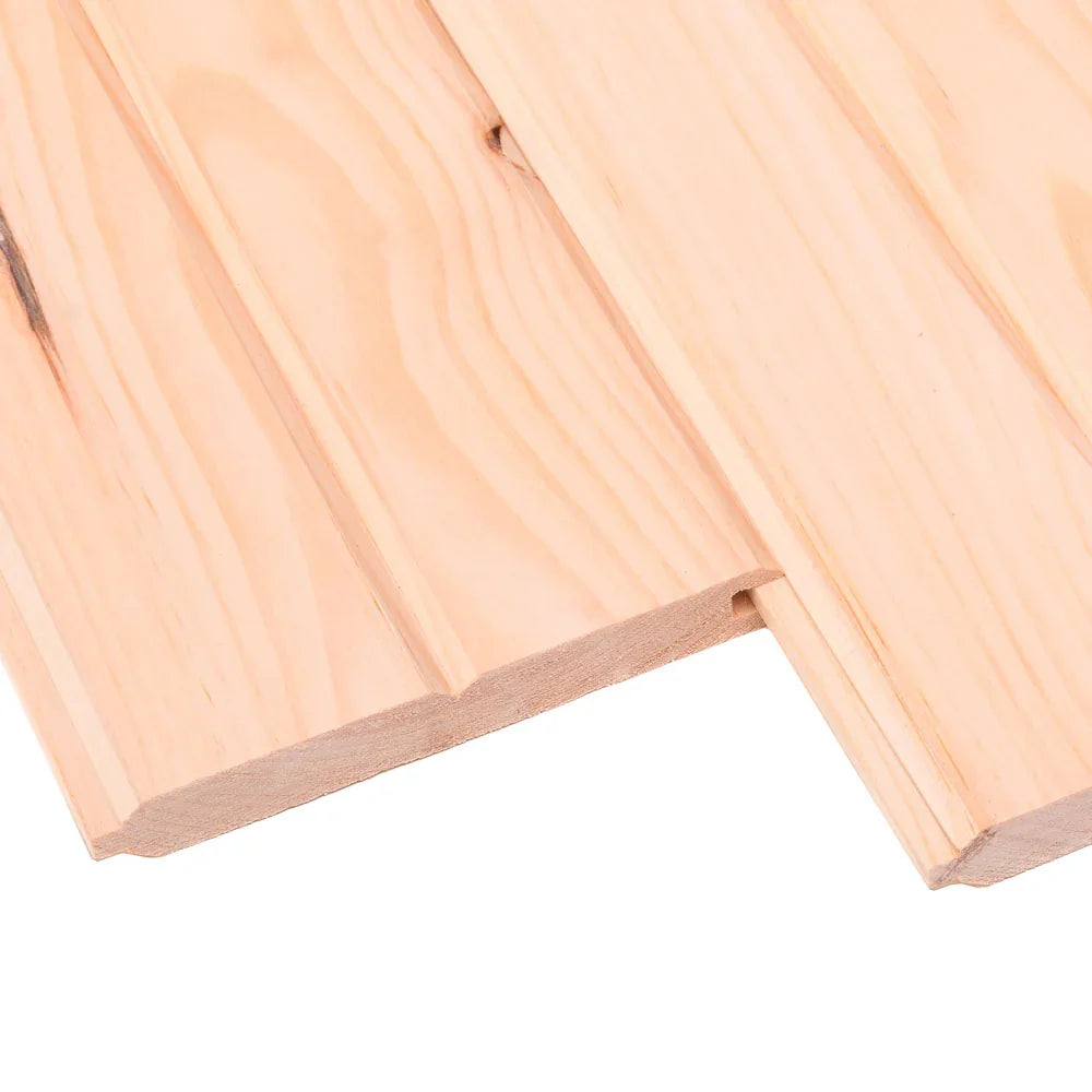 Reversible white pine paneling (V-joint and Plain) 3/4” x 5 1/2”