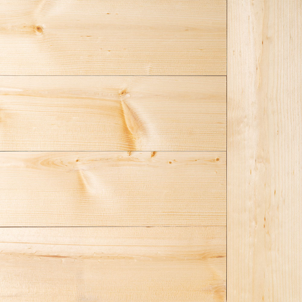 Planche à galerie embouvetée en pin noueux blanc 1 3/16" x 4 1/4"