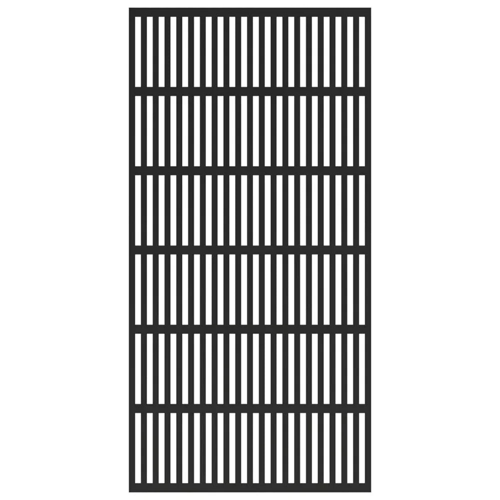 Treillis Barrette contemporain 4' x 8' PVC noir