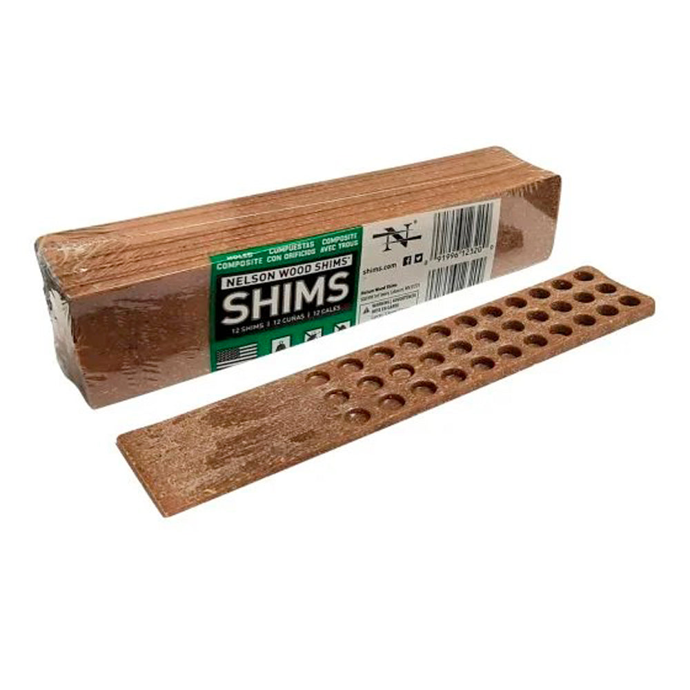 Cales en composite ¼’’ x 1 3/8’’ x 7 ½’’ 12/pqt - Nelson Wood Shims
