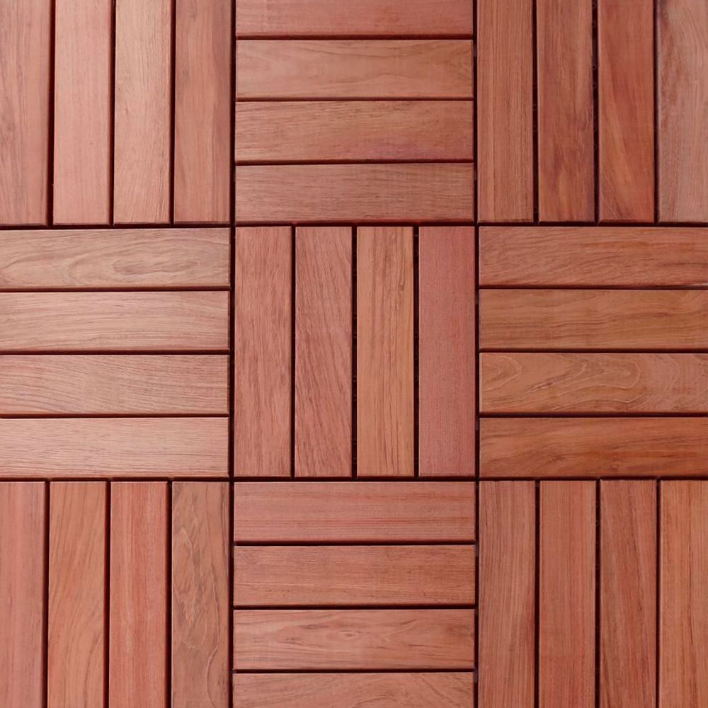 Tuile à patio en Ipé 12" x 1" (11 7/8" x 11 7/8") - EXODECK