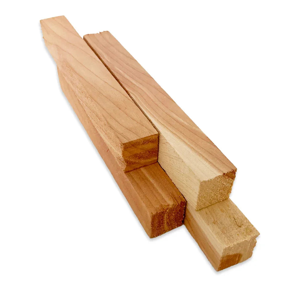 Juniper (Génévrier) pen blanks 5/8’’x5/8’’x6’’ pack of 4