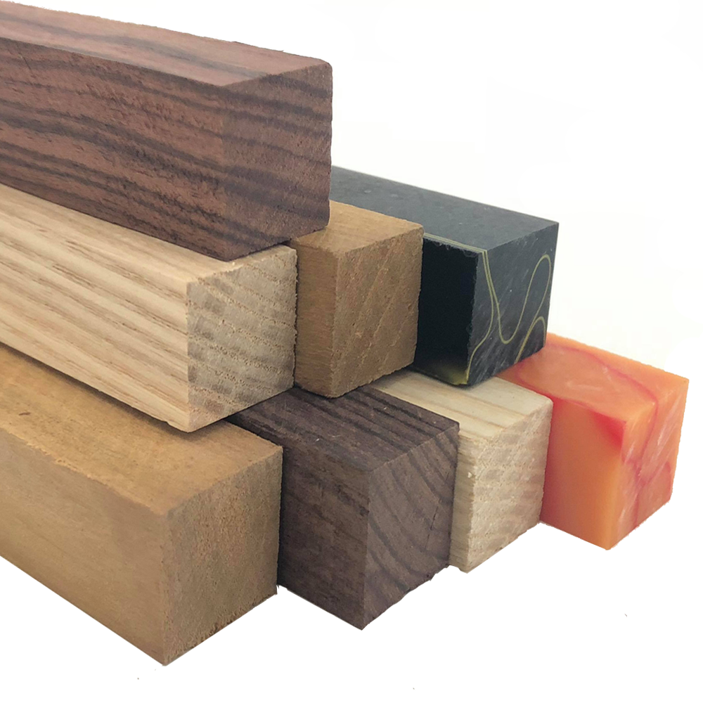 Set of various pen blanks