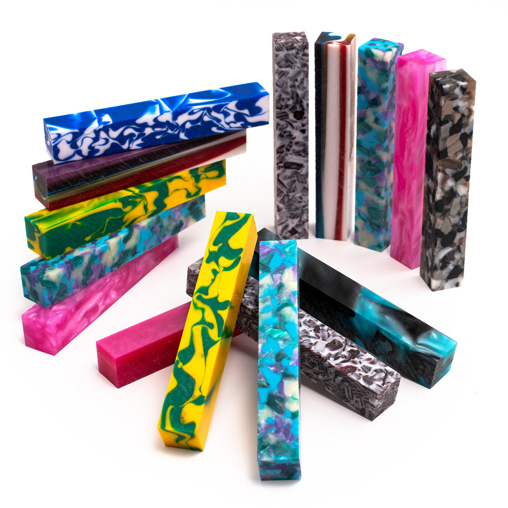 Set of 5 assorted acrylic pen blanks