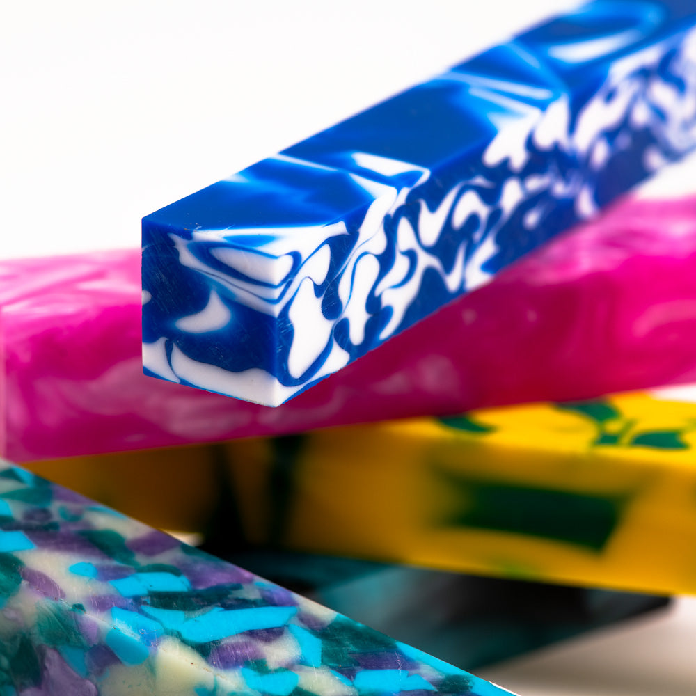 Set of 5 assorted acrylic pen blanks