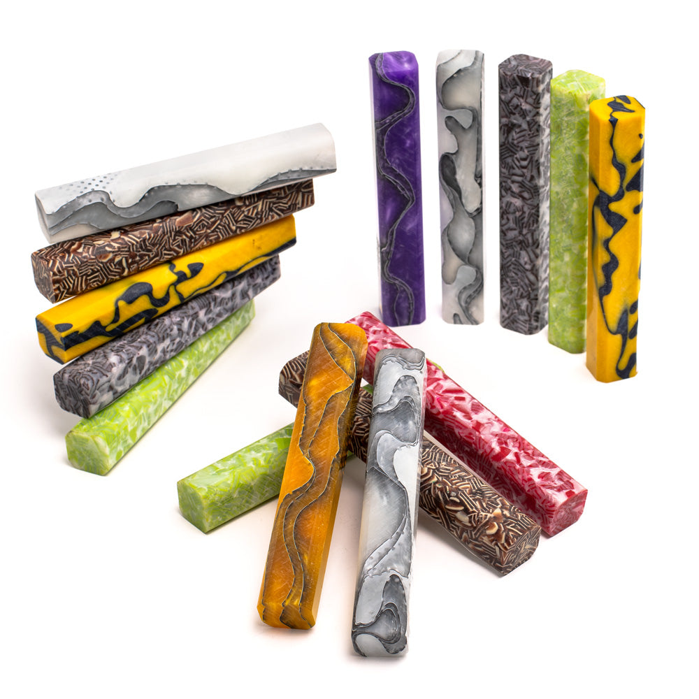 Set of 5 assorted acrylic pen blanks