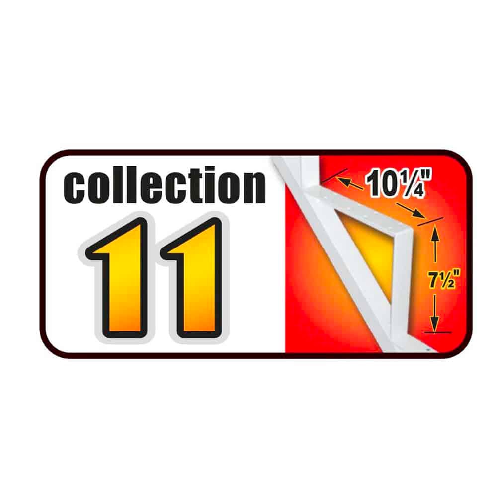 White aluminum stringer Collection 11 (10 ¼ ’’) - Pylex - Special Order*