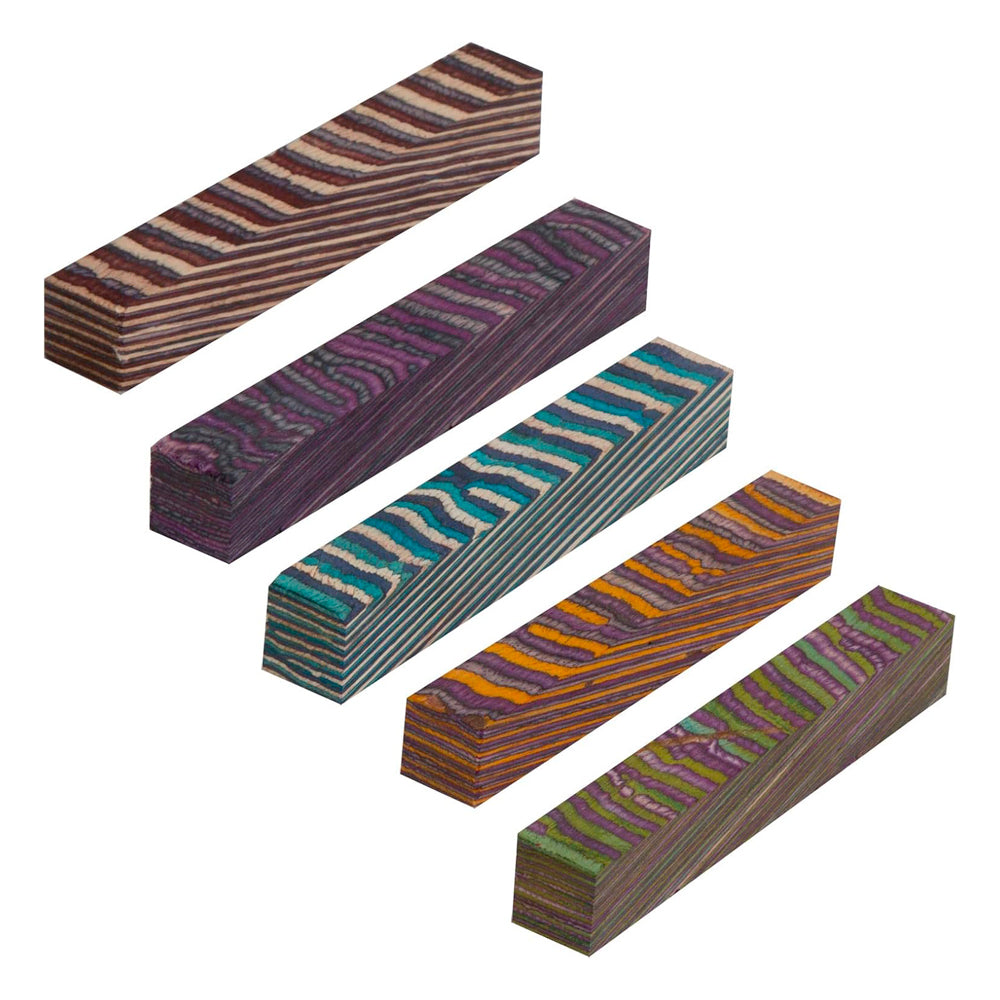 Ensemble de 5 blocs crayon laminé couleurs assorties 3/4’’ x 3/4’’ x 5’’