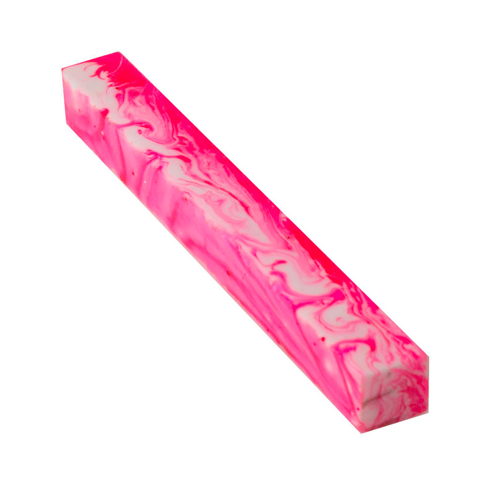 Pink passion mica pearl pen blank ¾’’x3/4’’x5’’
