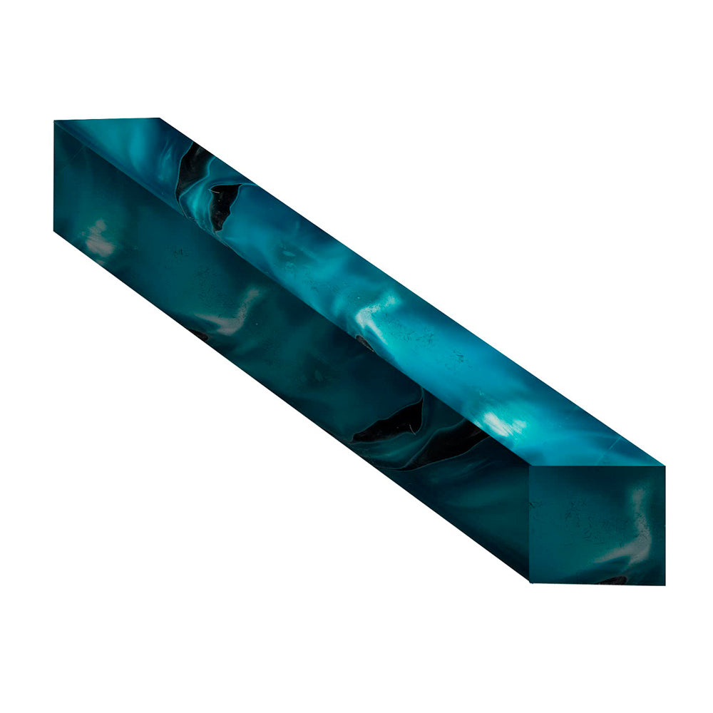 Aquabright swirl turquoise black pen blank ¾’’x3/4’’x5’’