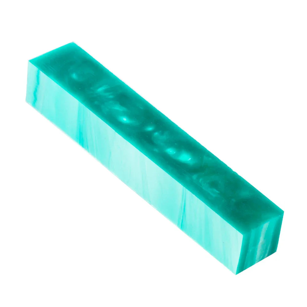 Kirinite turquoise pearl pen blank ¾’’x3/4’’x5’’