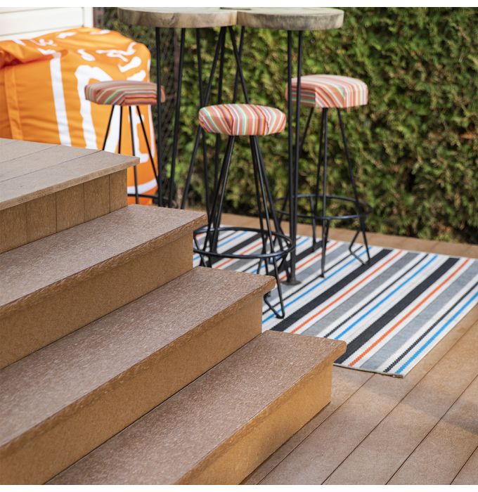 Plastic treads 1 ½’’ x 11 ½’’ x 48’’ Cedarwood - Dekavie
