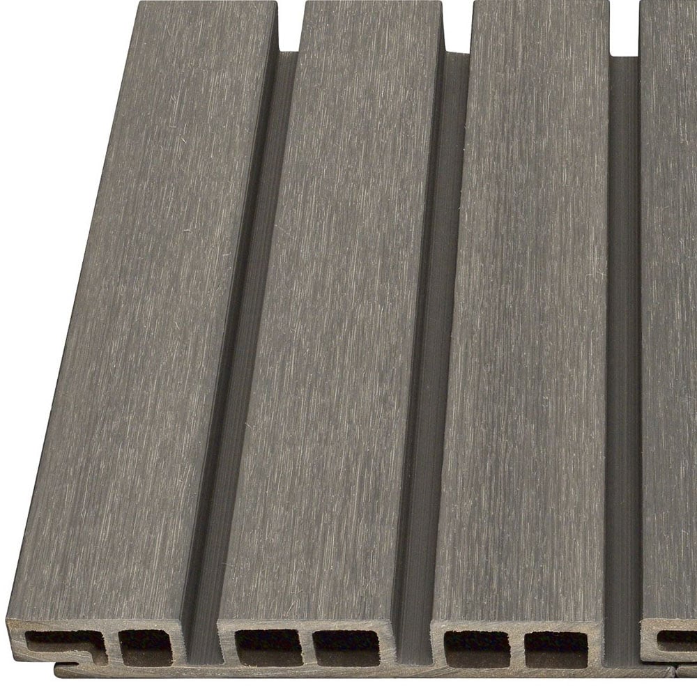 Revêtement en composite Belge #UH58 - 1’’ x 7.7’’ Gris argenté