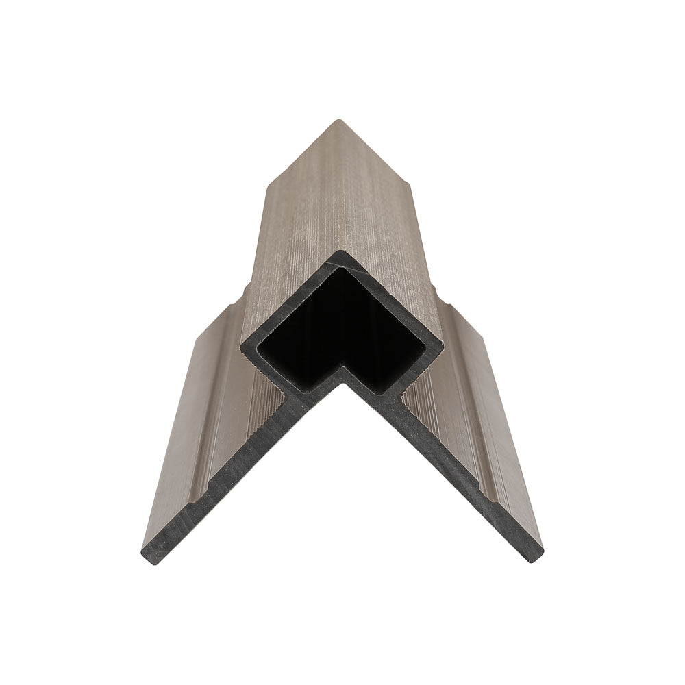 Exterior Corner Trim 3"x3.1"x16’ #UH60 (for #UH58) Silver Gray