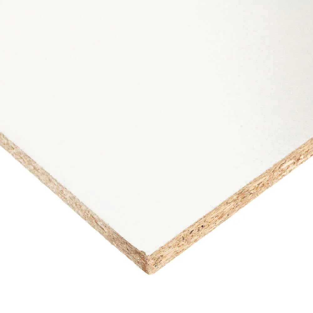 White melamine panel with particle core - 5/8" x 4' x 8'