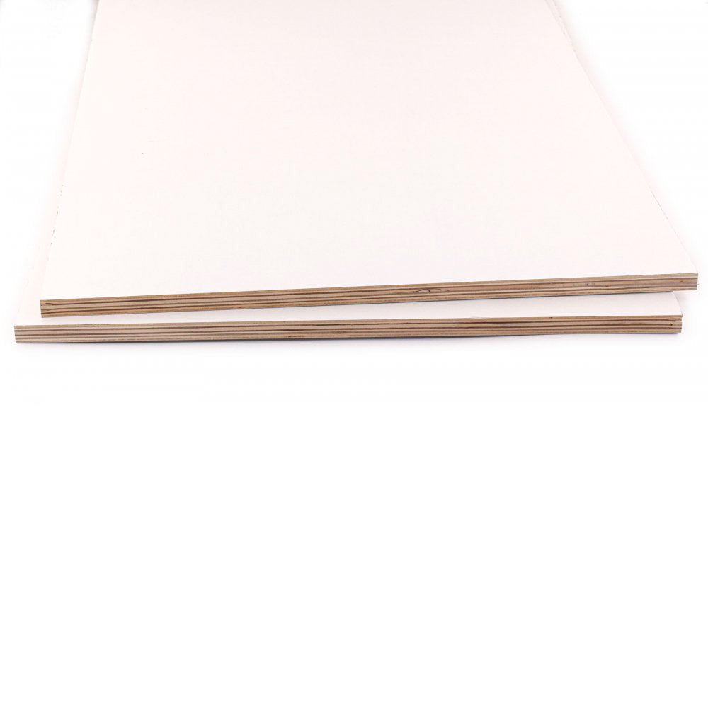 Tigerline white melamine, acacia plycore - 48 ½’’ x 96 ½’’ x 5/8'' (16mm)