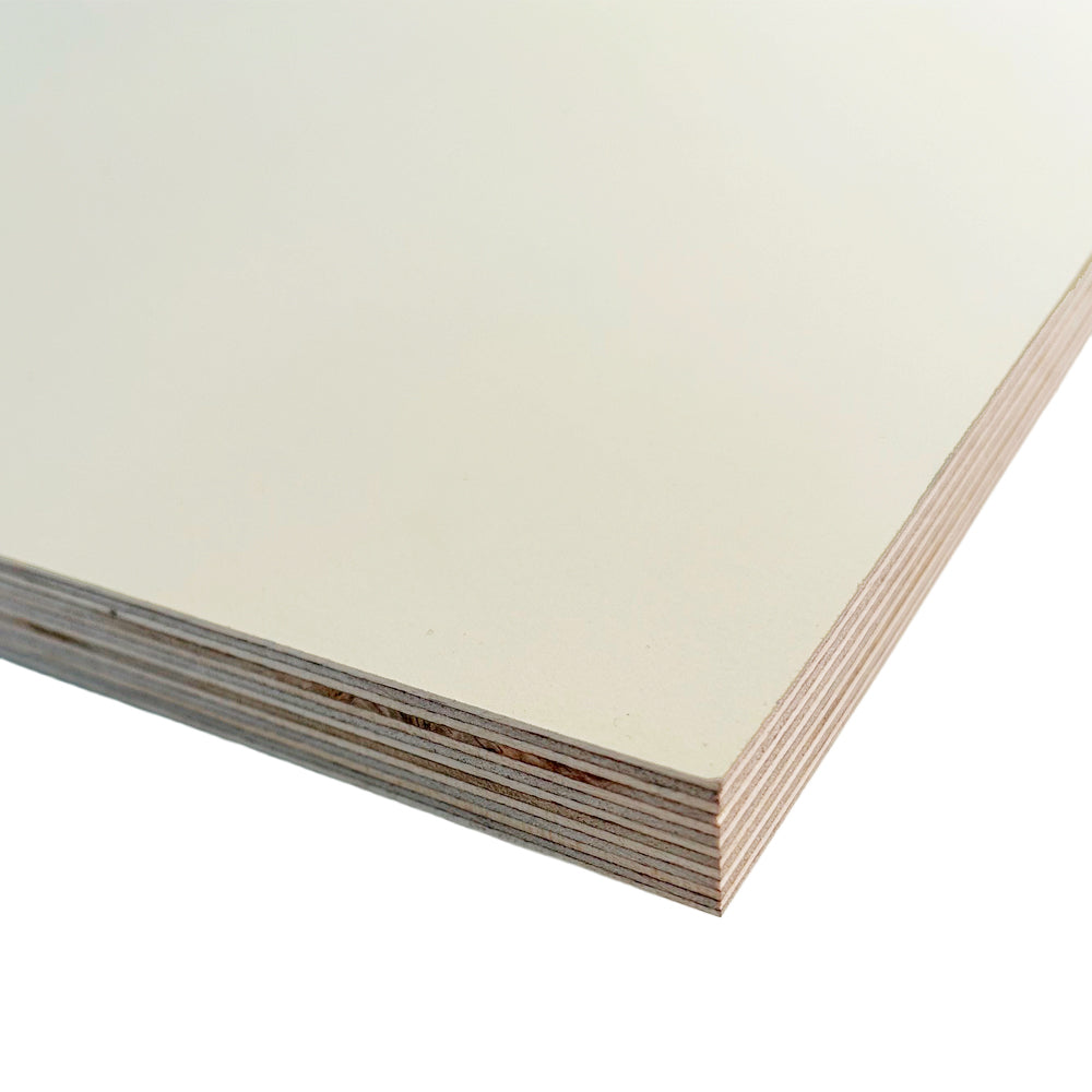 Panneau en mélamine crème avec âme en merisier Baltique, Panomel - 3/4'' 4' x 8'