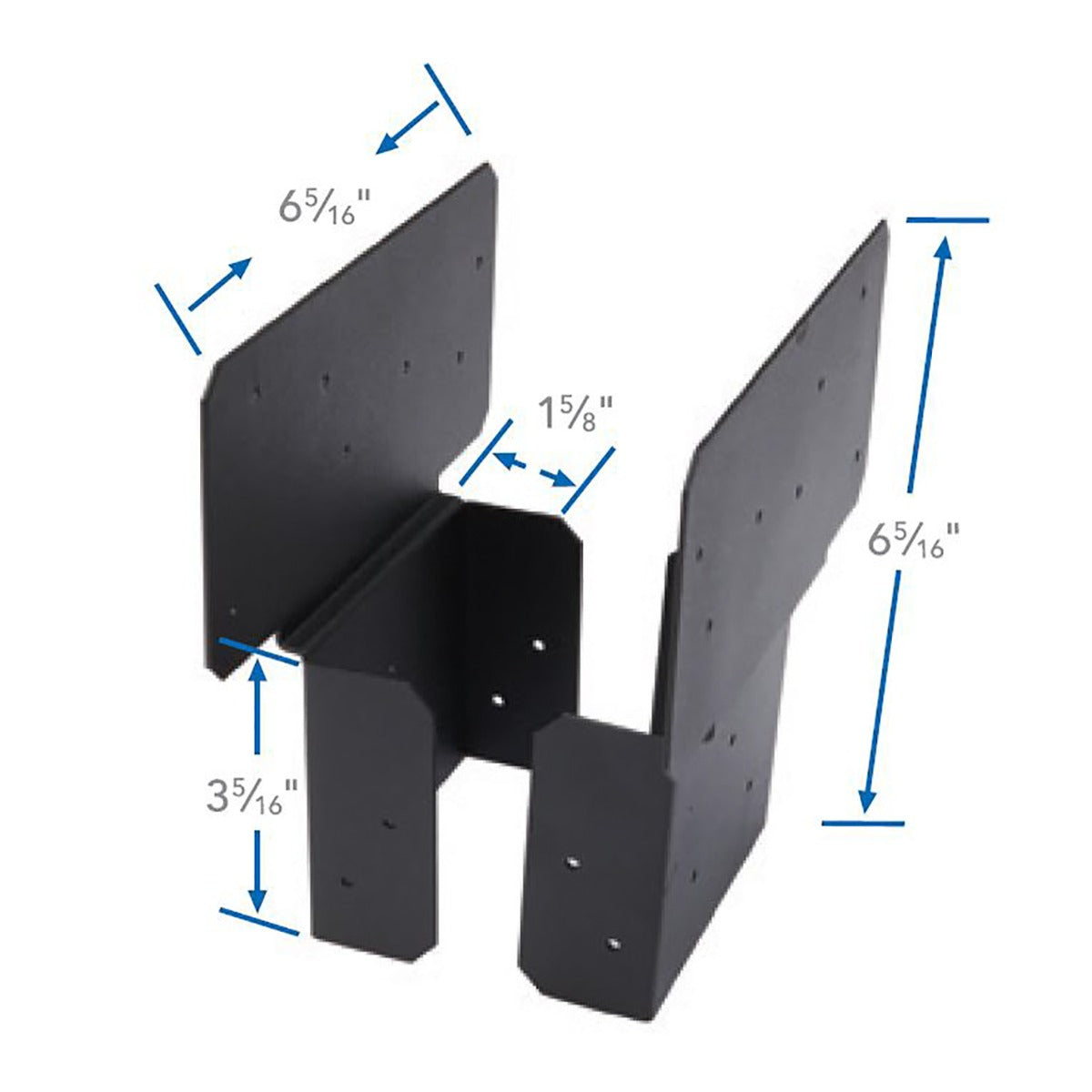Ferrure de poutre-poteau double noir - Fortress Evolution