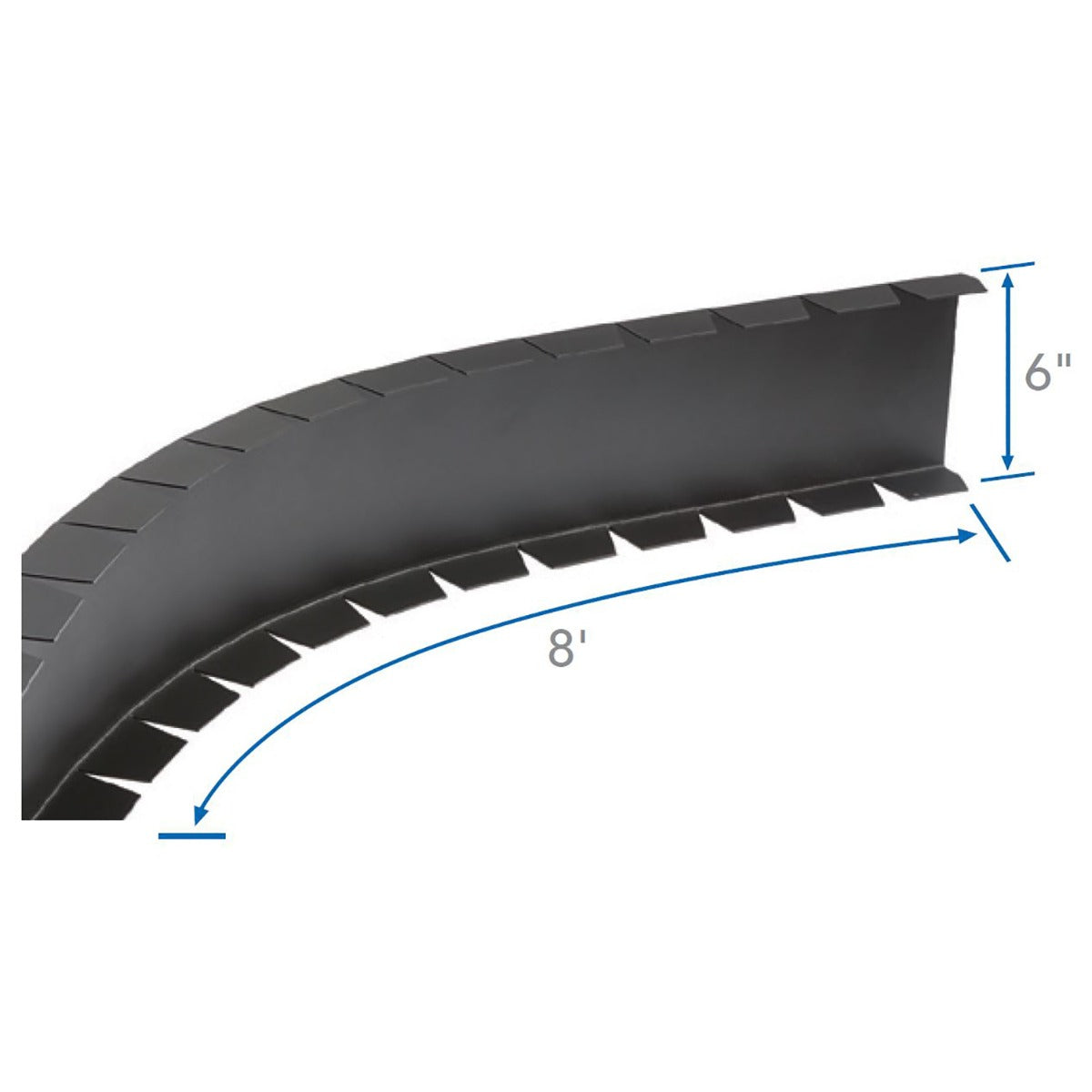 Solive de rive 2" x 6" x 8' courbé noir - Fortress Evolution