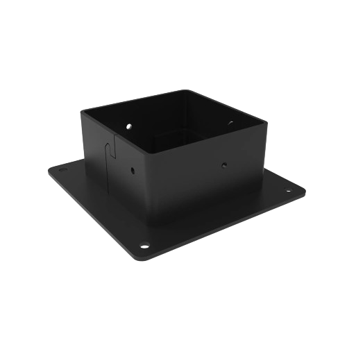 Post anchor bracket black 7" - Fortress Evolution