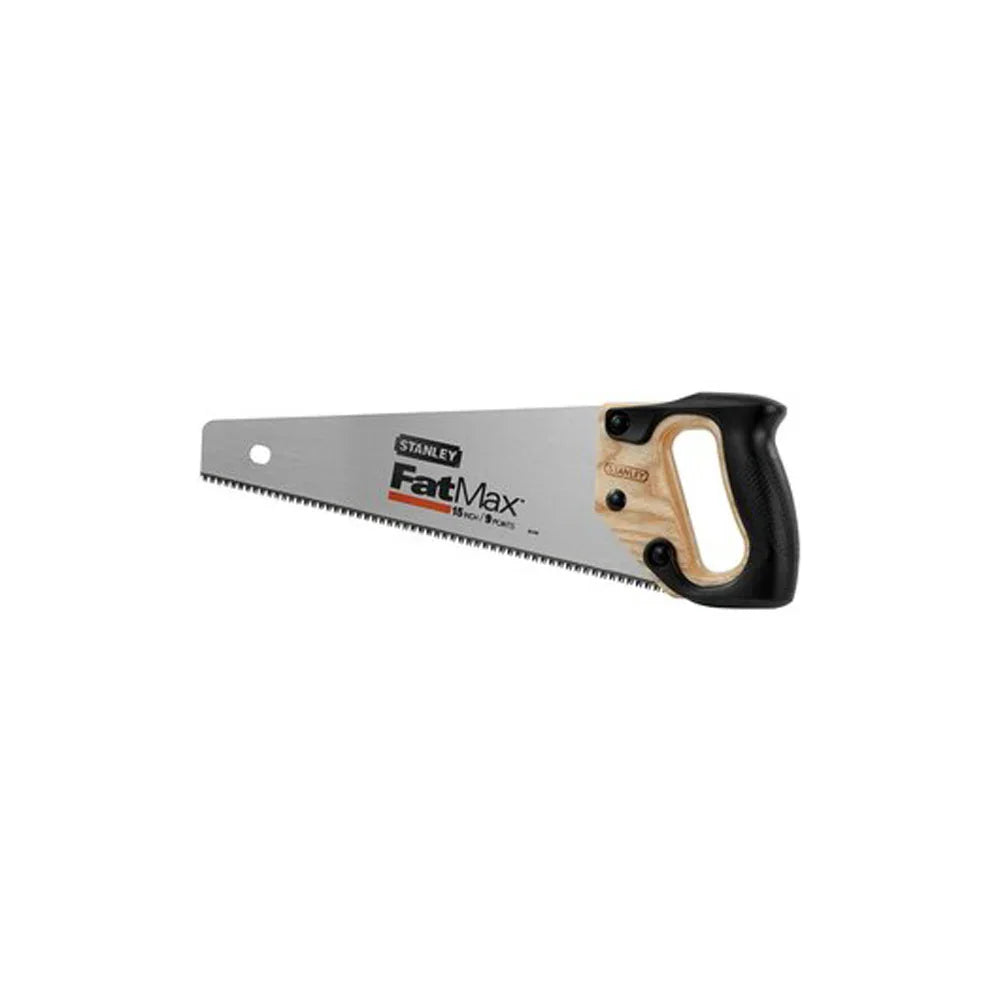Scie égoïne Stanley FatMax avec lame en acier et poignée ergonomique pour bois
