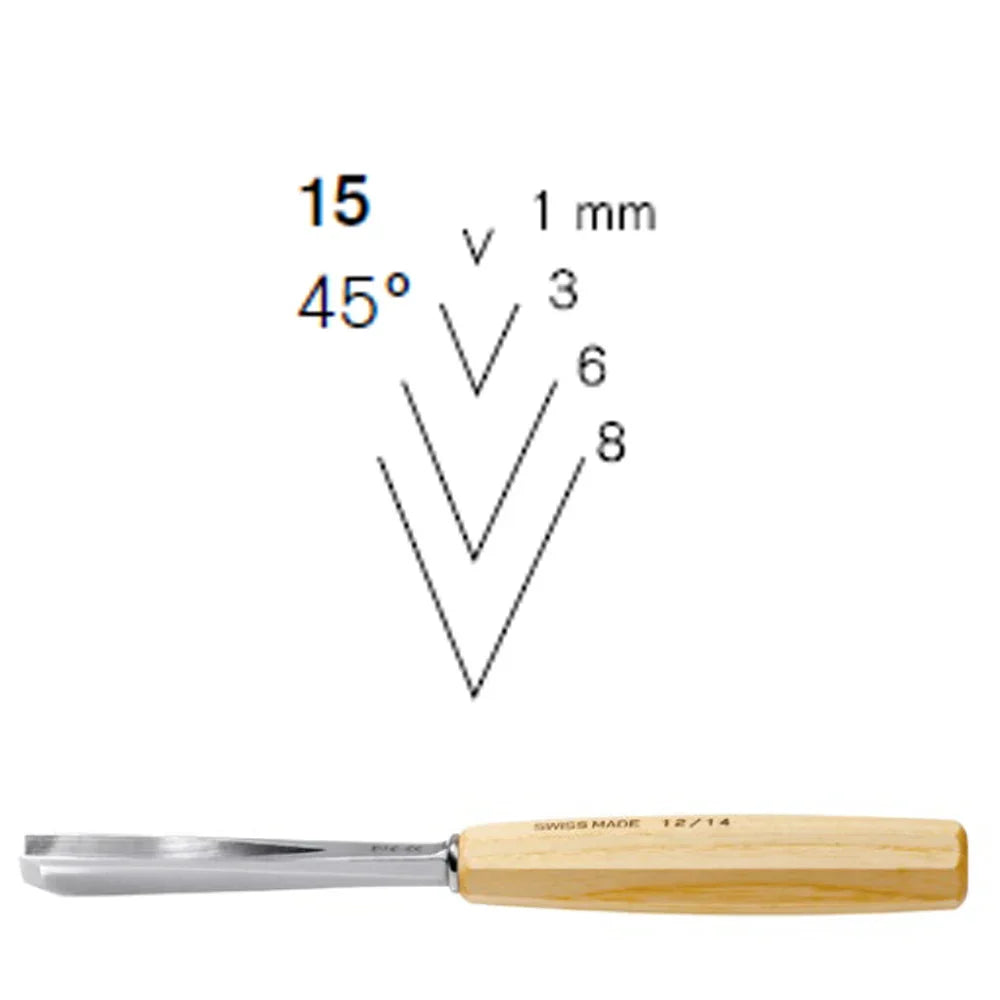 Straight Gouges N°15 (45°) - Pfeil. Swiss made