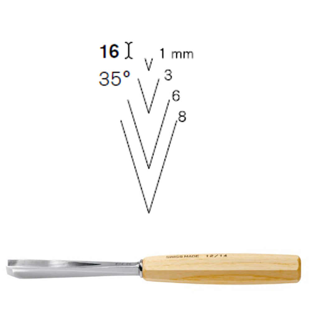 Gouges droites N°16 - Pfeil. Fabriqué en Suisse