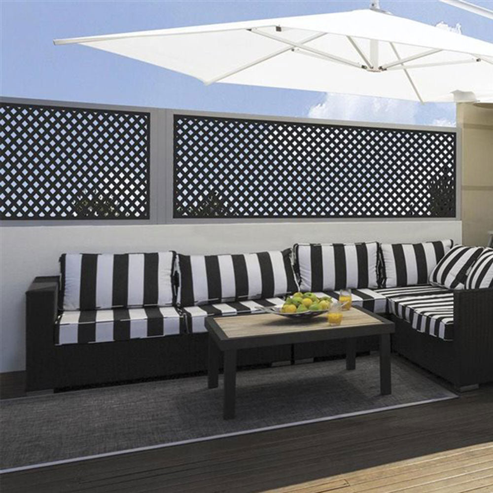 Moulure en H noir - 96'' - PVC