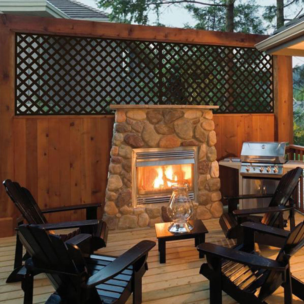 Black Privacy Trellis - 4' x 8' - PVC.