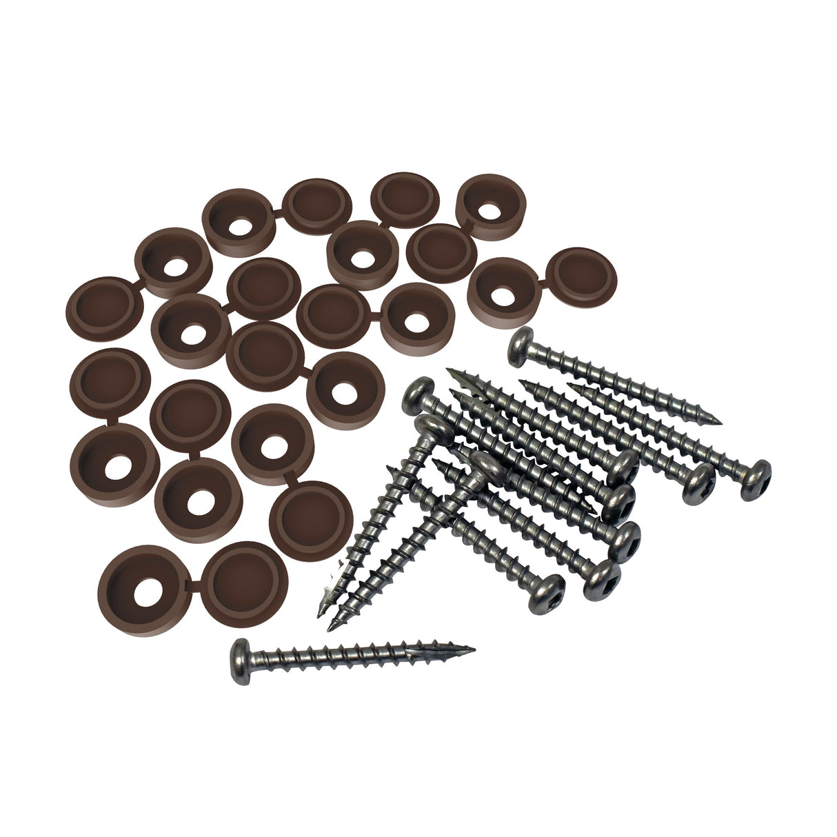 Fasteners kit for decorative panels - Brazilian Walnut- 12 pcs