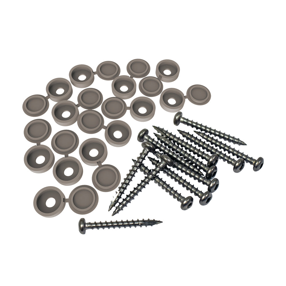 Fasteners kit for decorative panels - Greige -12 pcs