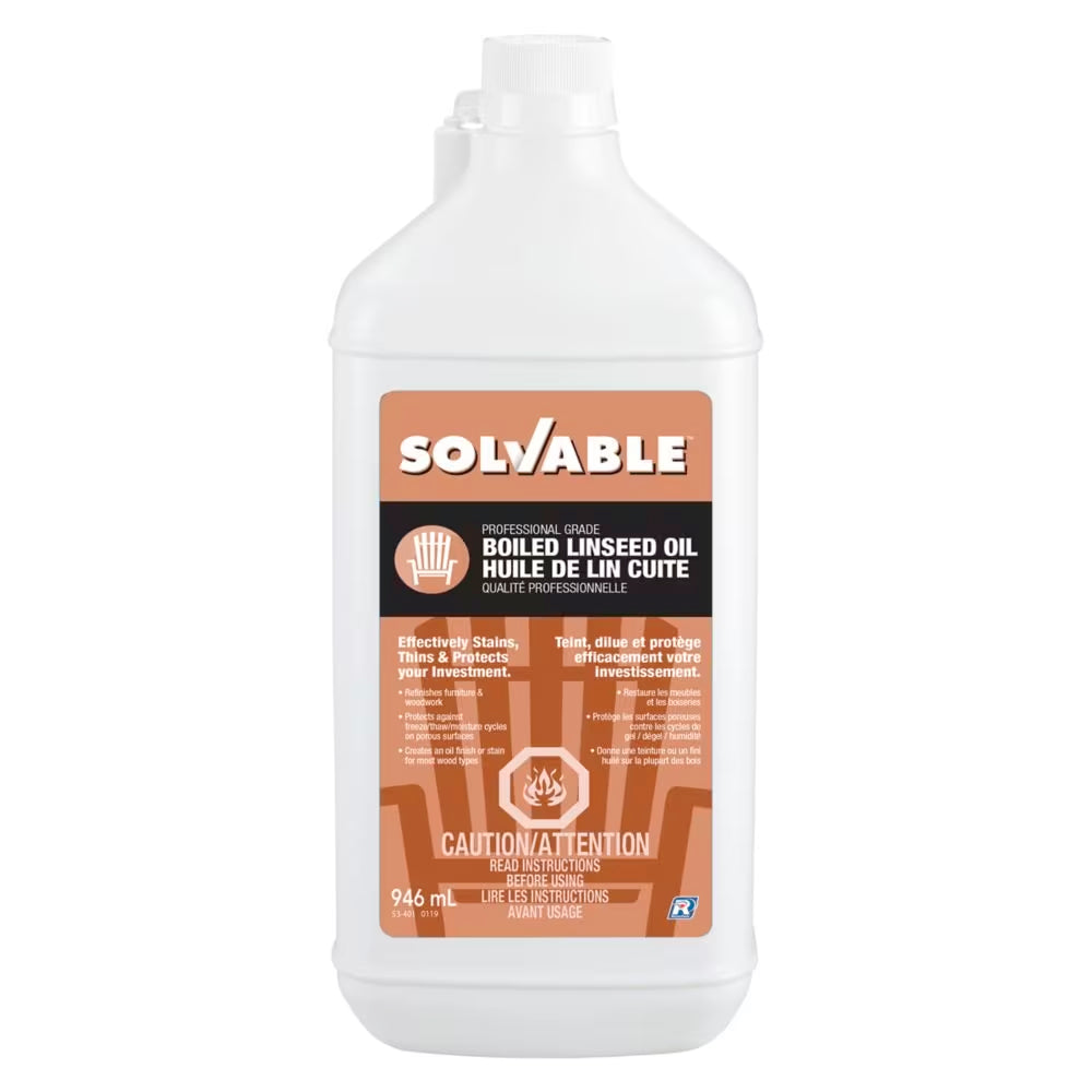 Professional Grade Boiled Linseed Oil 946 ml 53-401 - Solvable