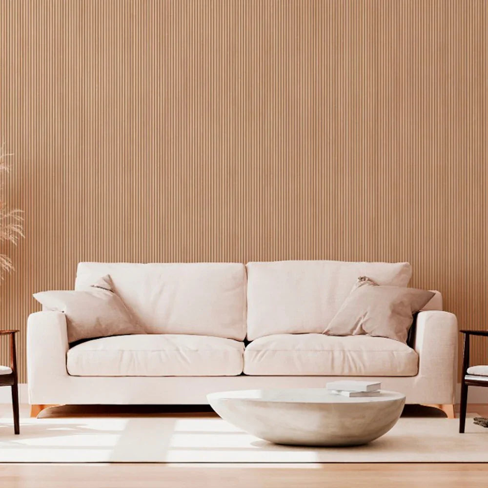 Stria Wall Panelling ½’’ x 8 9/16’’ x 8’ White Oak Finish - Interbois