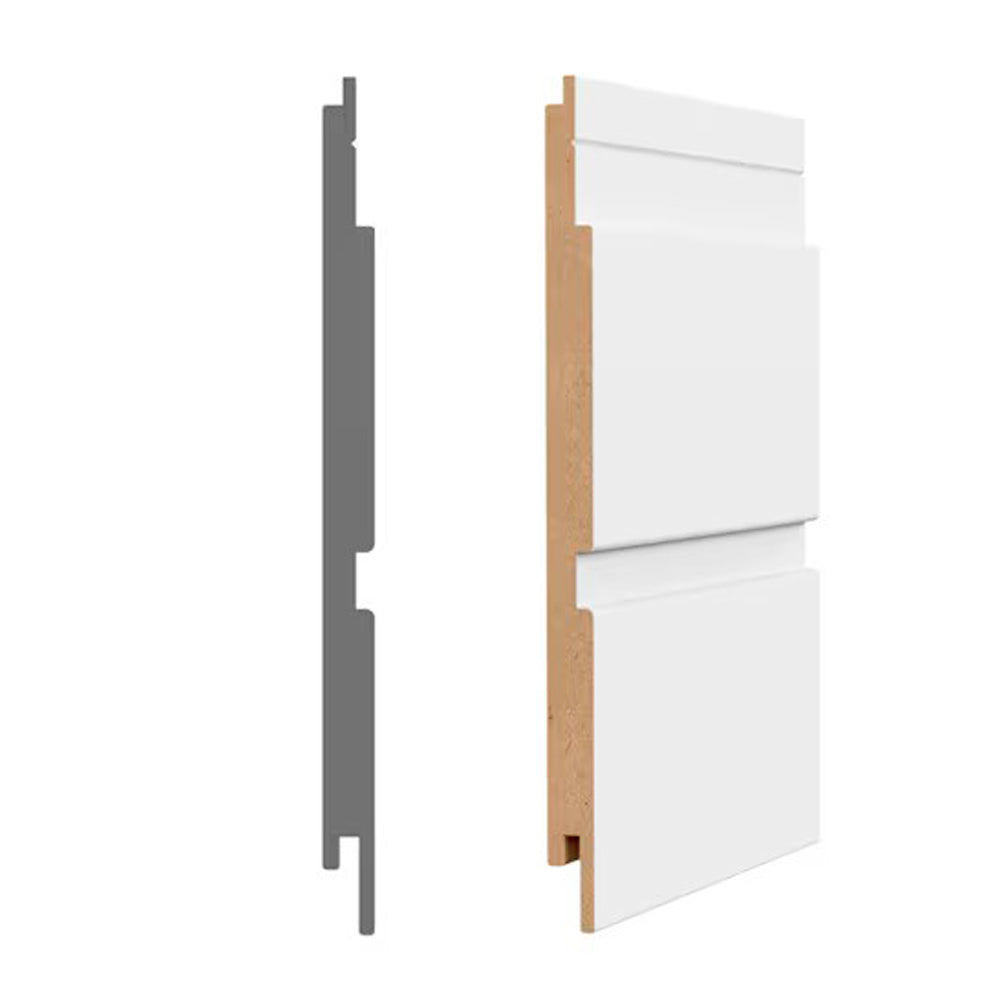 Shiplap-S primed white wall panelling 3/8’’ x 5 ¾’’ 13,6 sq ft/pkg