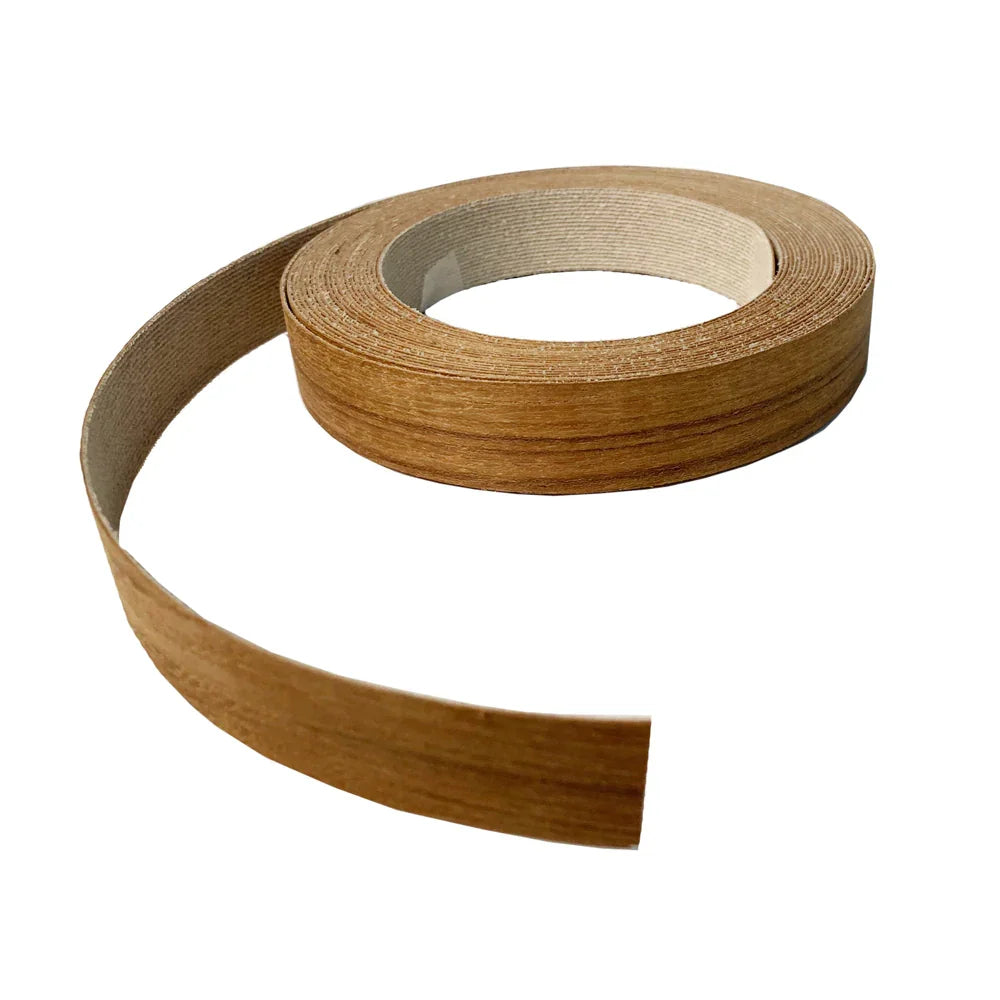 Bandes de chant en bois de teck préencollées