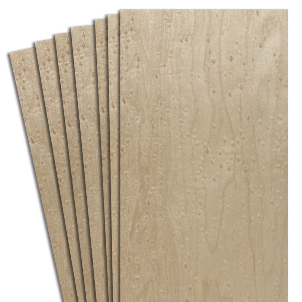 Bird's Eye Maple Sequence Matched Veneer 4,5’’ to 7,5’’ x 12’’ (3 sq.ft.)