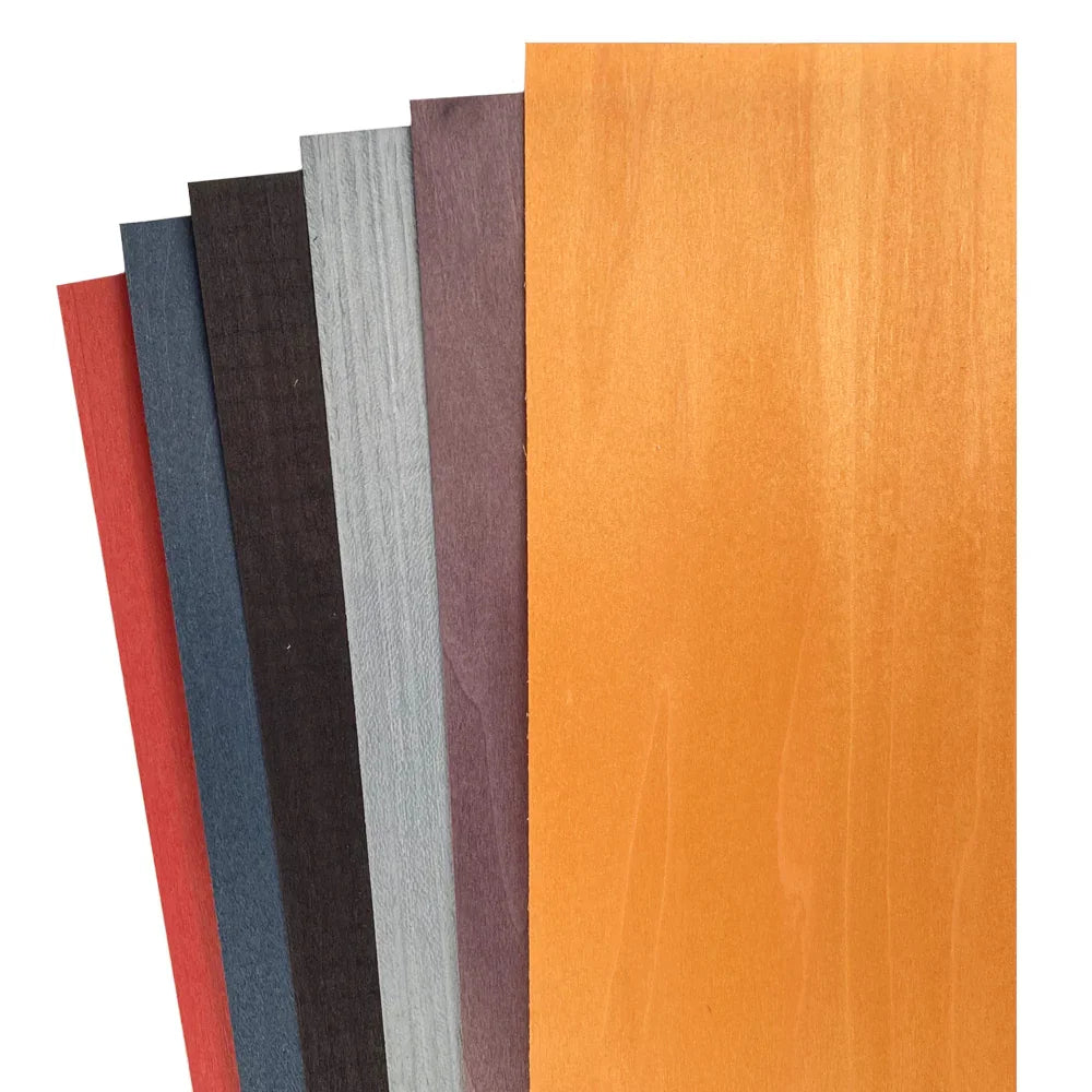 Coupon de placage assorties pour marqueterie. Couleurs assorties : 4.5" à 7.5" x 25" - (6 p.c.)