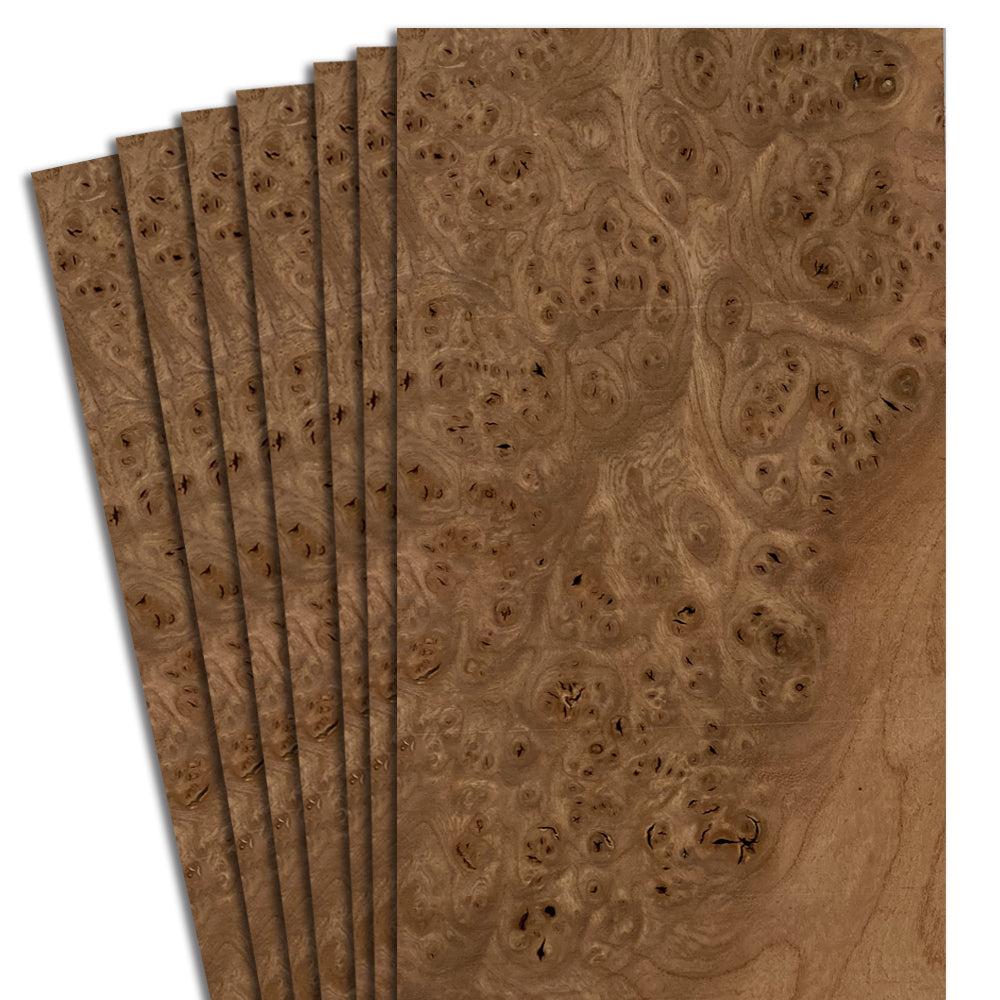 Burl Elm Sequence Matched Veneer 4,5’’ to 7,5’’ x 12’’ (3 sq.ft.)