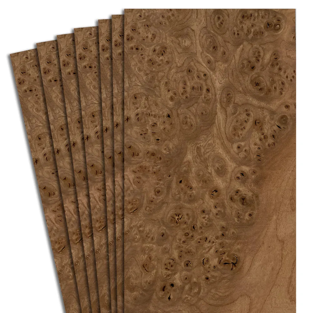 Burl Elm Sequence Matched Veneer 4,5’’ to 7,5’’ x 12’’ (3 sq.ft.)