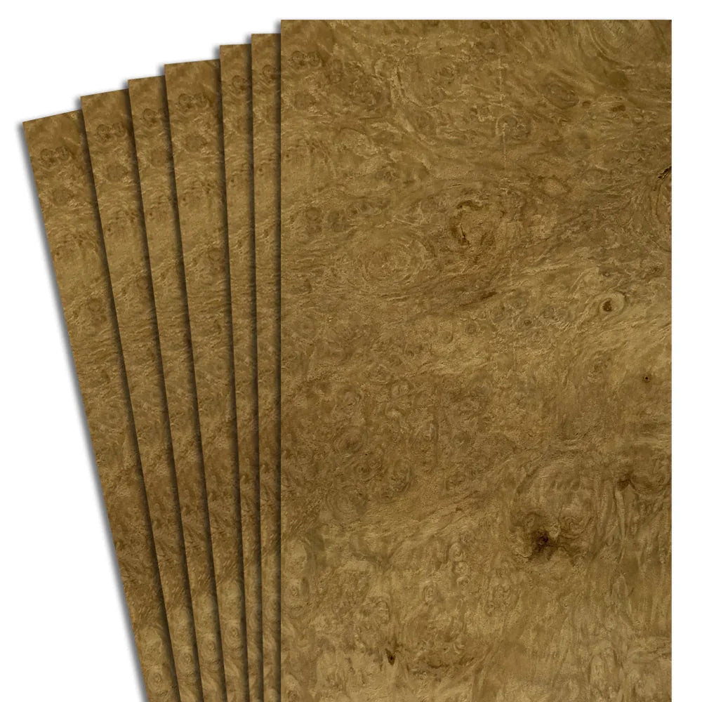 Coupon de placage de loupe de laurier 4,5’’ à 7,5’’ x 12’’ (3 p.c.)