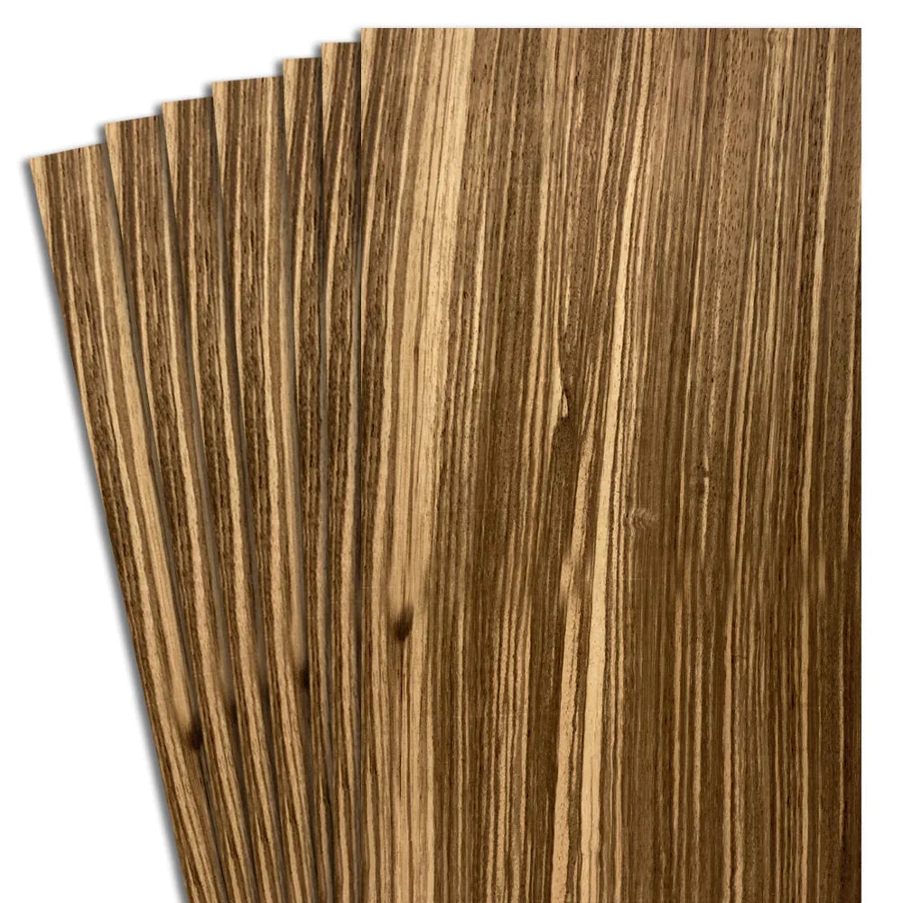 Zebrawood Sequence Matched Veneer 4,5’’ to 7,5’’ x 12’’ (3 sq.ft.)