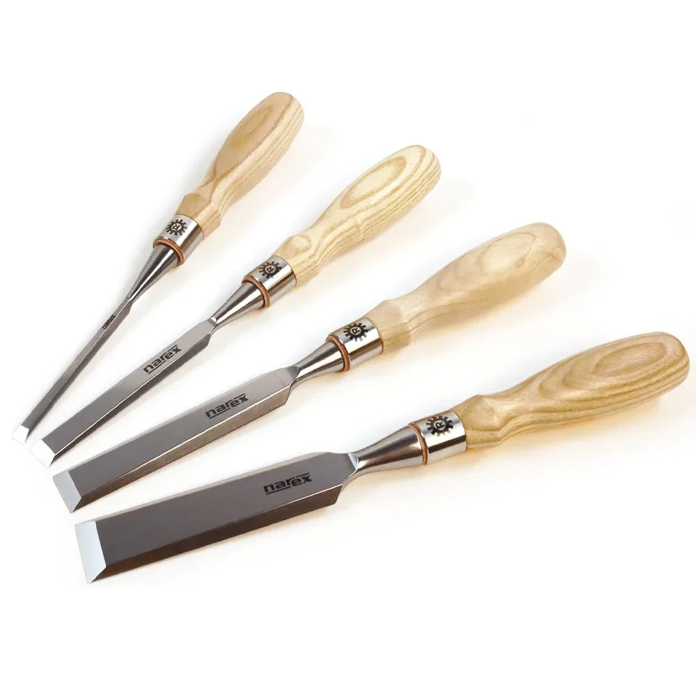 Set of 4 bevel edge richter chisels - Narex