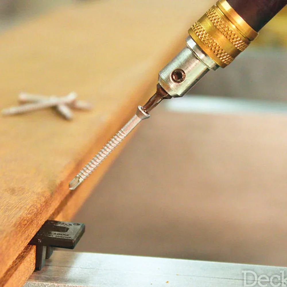 Vis à terrasse autotaraudeuse inox, noire - #7 x 2 1/4''