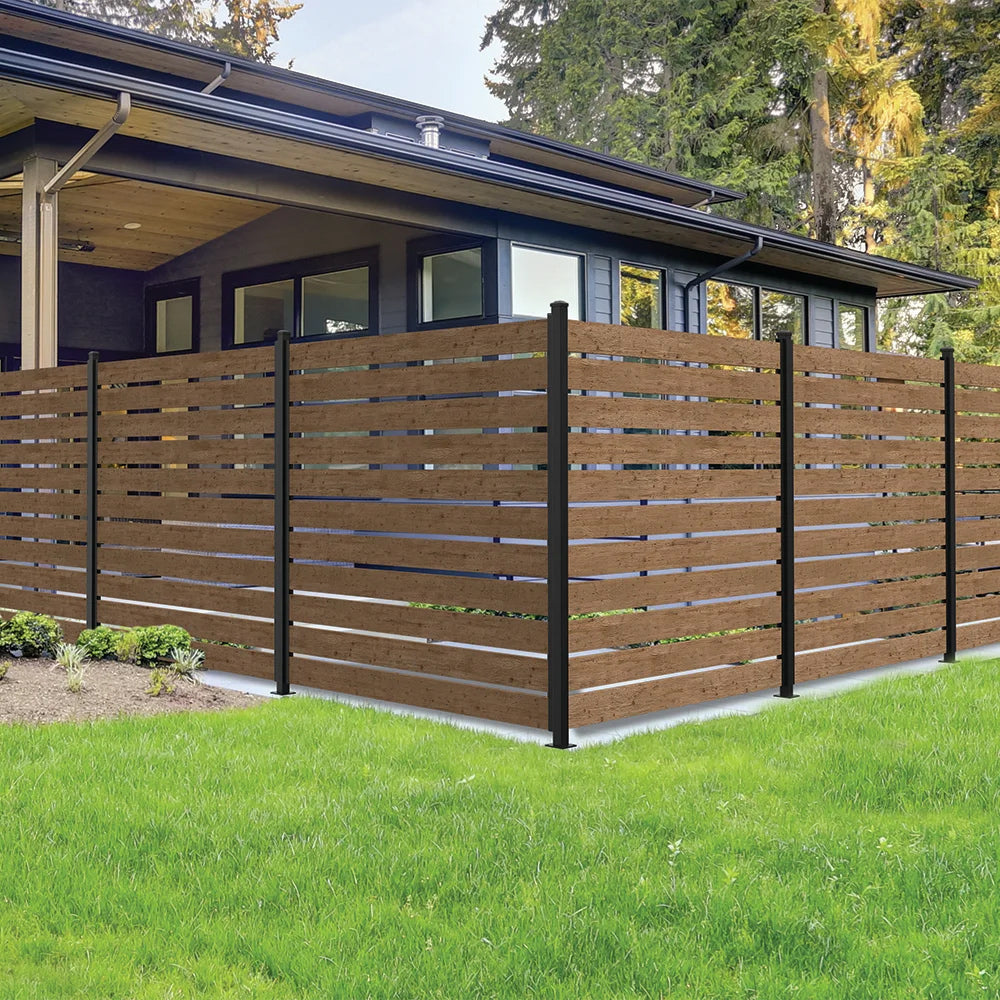 Jeu de 2 moulures en U, 72'' avec vis noir et espaceurs