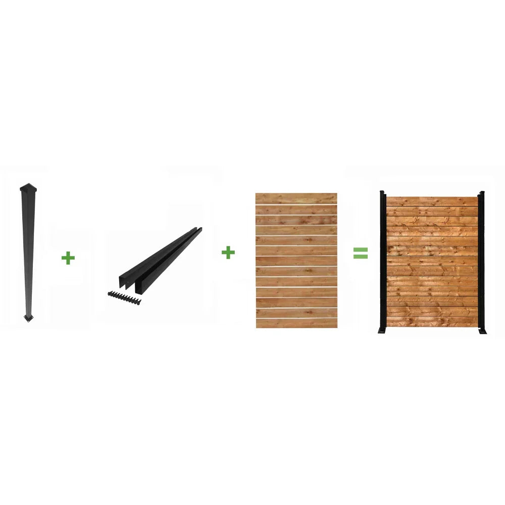 Set of 2 u channel molding and spacers for wood boards