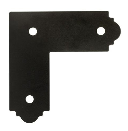Black L Shaped Ornamental Bracket 3" wide