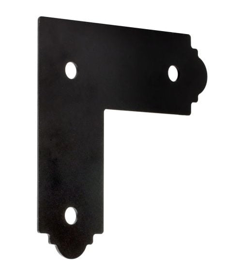 Black L Shaped Ornamental Bracket 3" wide