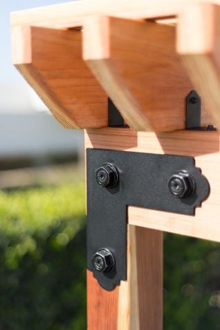 Black L Shaped Ornamental Bracket 3" wide