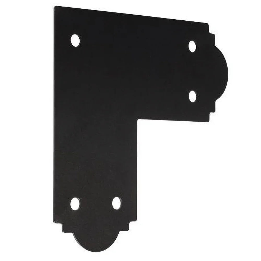 Black L Shaped Ornamental Bracket 5" wide