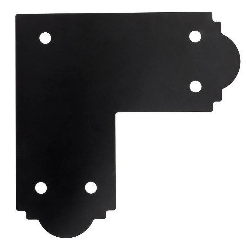Black L Shaped Ornamental Bracket 5" wide